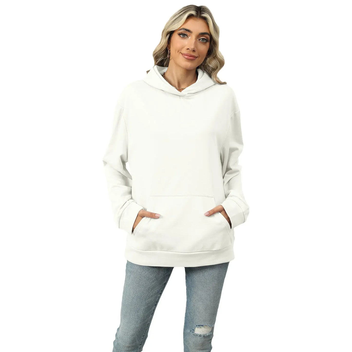 Casual Hooded Pocket Sweatshirt Women Nipaaj