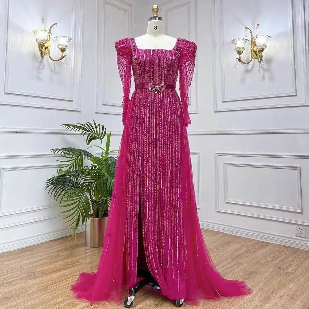 Rose Red Host Performance Evening Dress Nipaaj