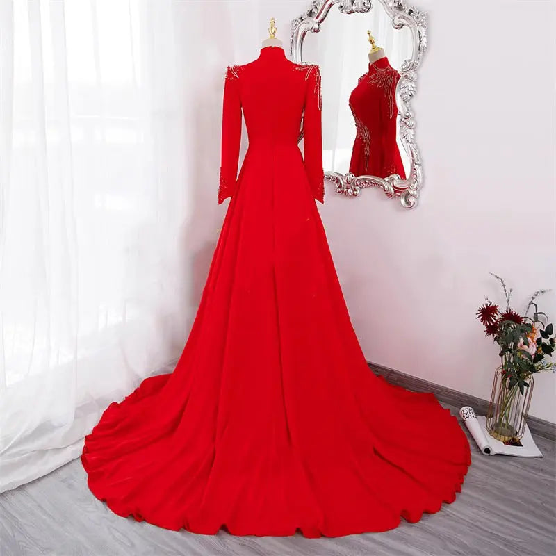 New Long Sleeve Formal Evening Party Dress Nipaaj