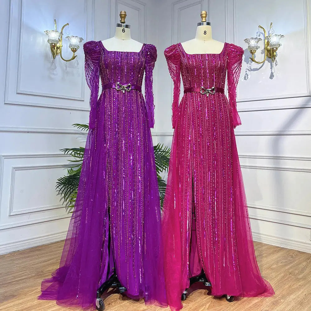 Rose Red Host Performance Evening Dress Nipaaj