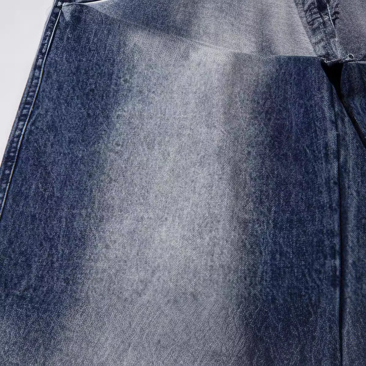 Loose Pleated Wide Leg Straight Jeans