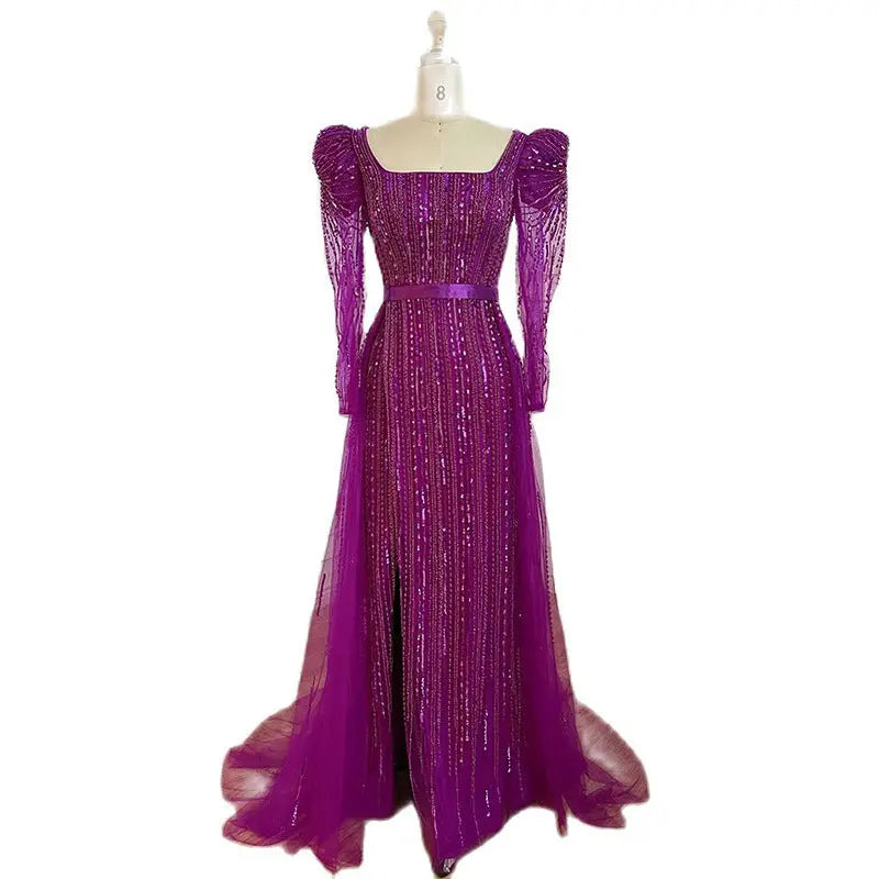 Rose Red Host Performance Evening Dress Nipaaj