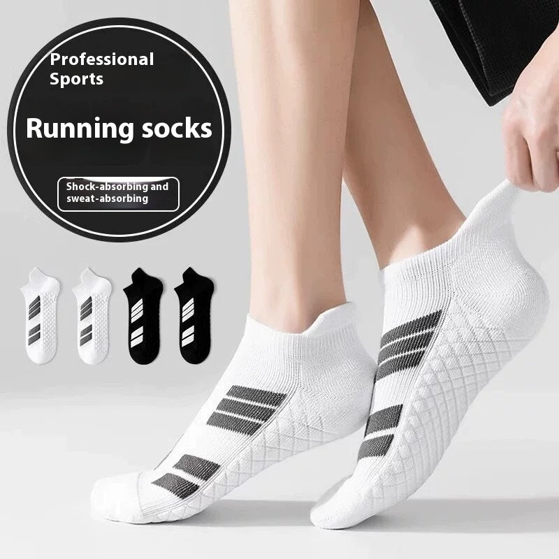 Outdoor Running Basketball Socks Towel Massage Footbed Thickening Sweat-absorbing Men's Socks