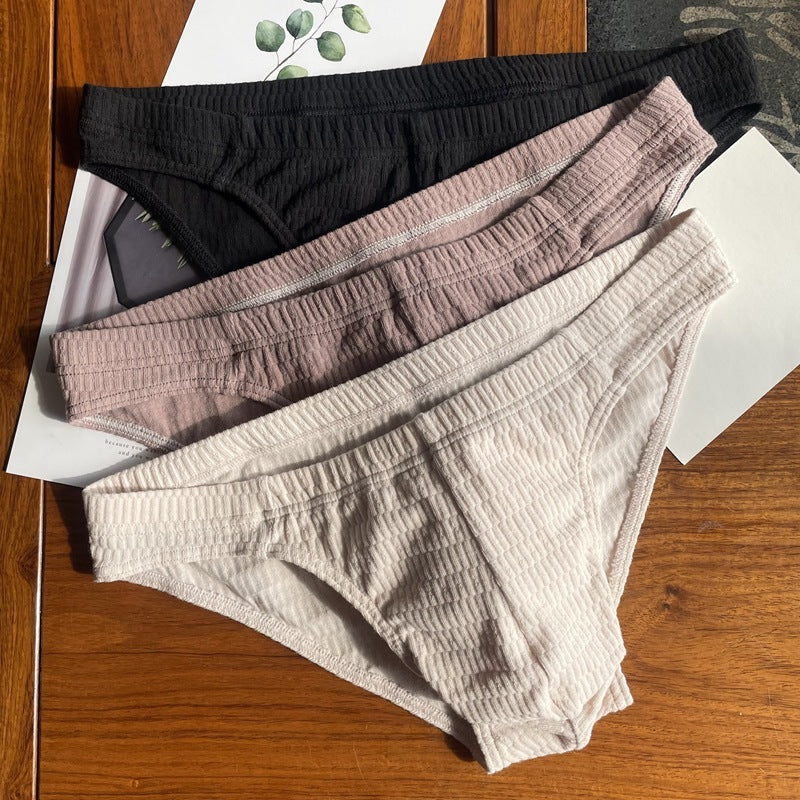 Men's Triangle Underwear Pure Cotton Pants Solid Color Shorts