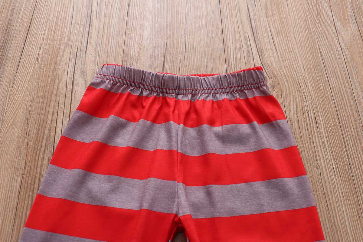 Cartoon Christmas Print Suit Parent-child Home Clothes