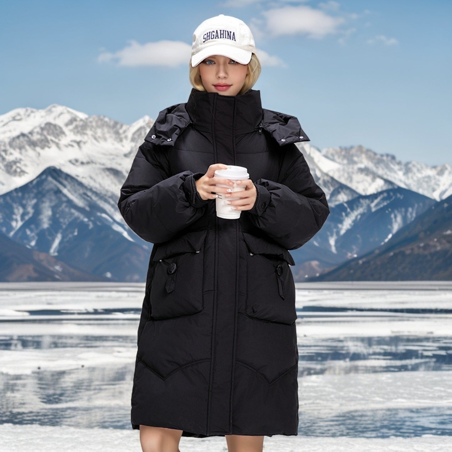 Fashion Down Jacket Women's Mid-length Winter