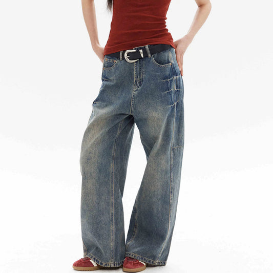 American High Street Design Loose Jeans Nipaaj