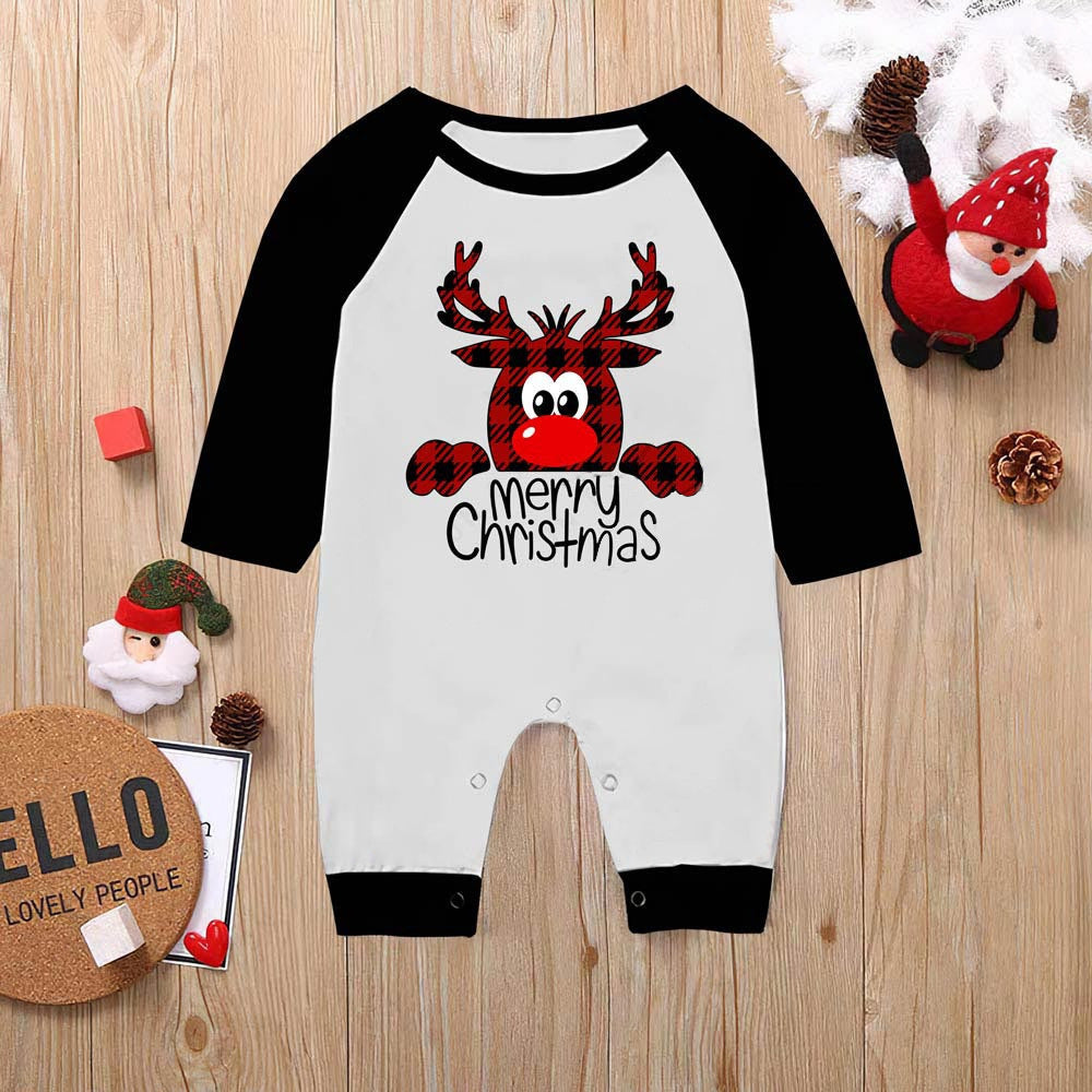 Christmas Printed Homewear Deer Pattern Parent-child Suit