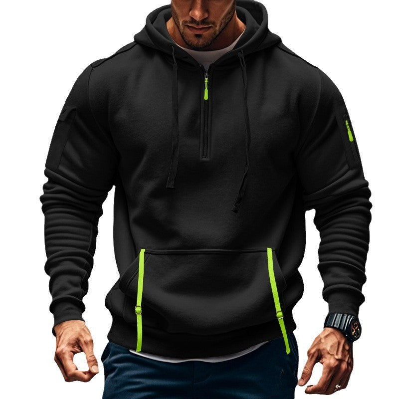 Men's Casual Multi-zipper Arm Pocket Sweatshirt