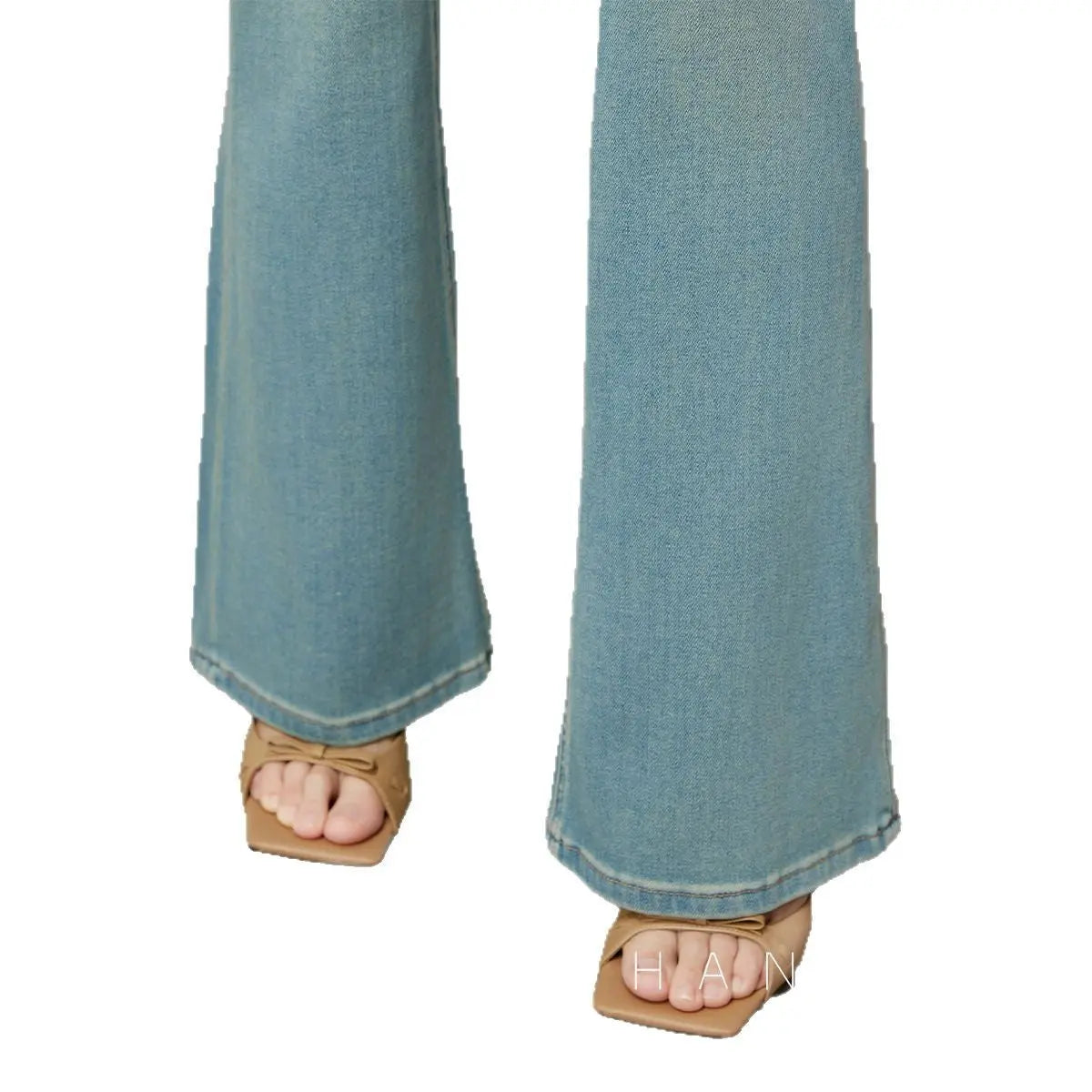 Skinny Jeans Women's High Waist Spring Summer Small Flared Pants Light Color Nipaaj