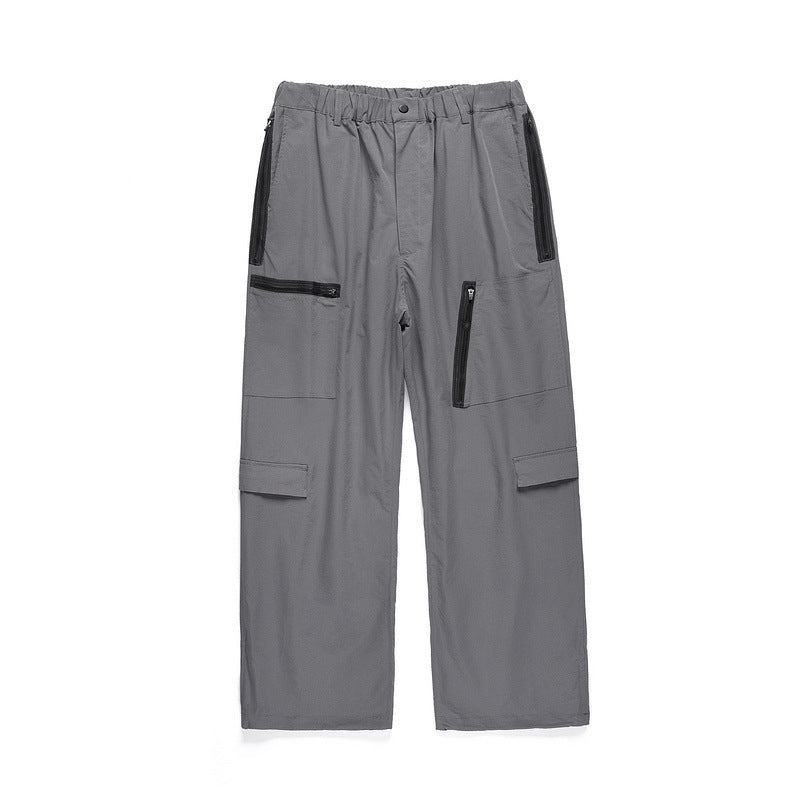 Waterproof Oversized Multi Pocket Zip Trousers