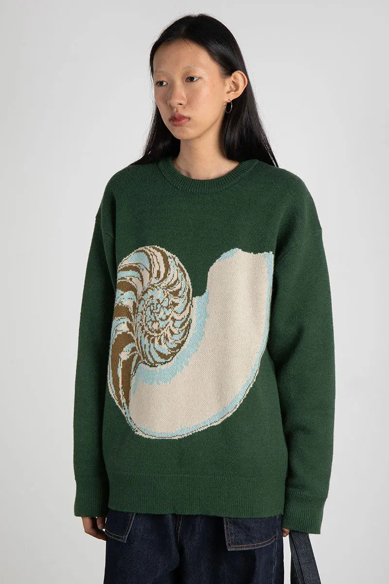 Ladies Casual Fashion Conch Pattern Sweater Nipaaj