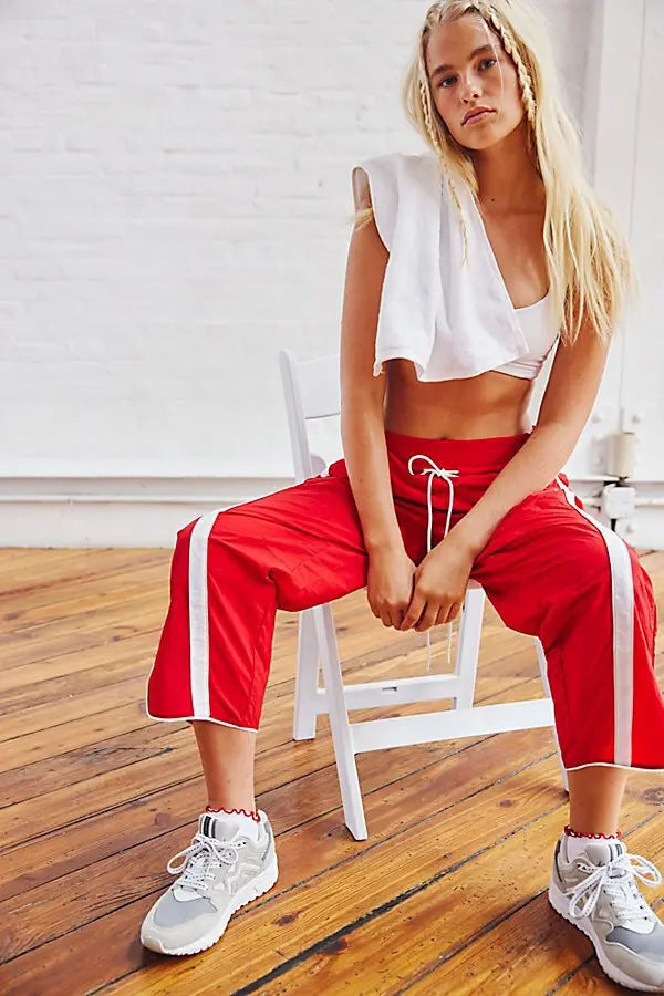 Women's Fashion Casual Loose Striped Sweatpants