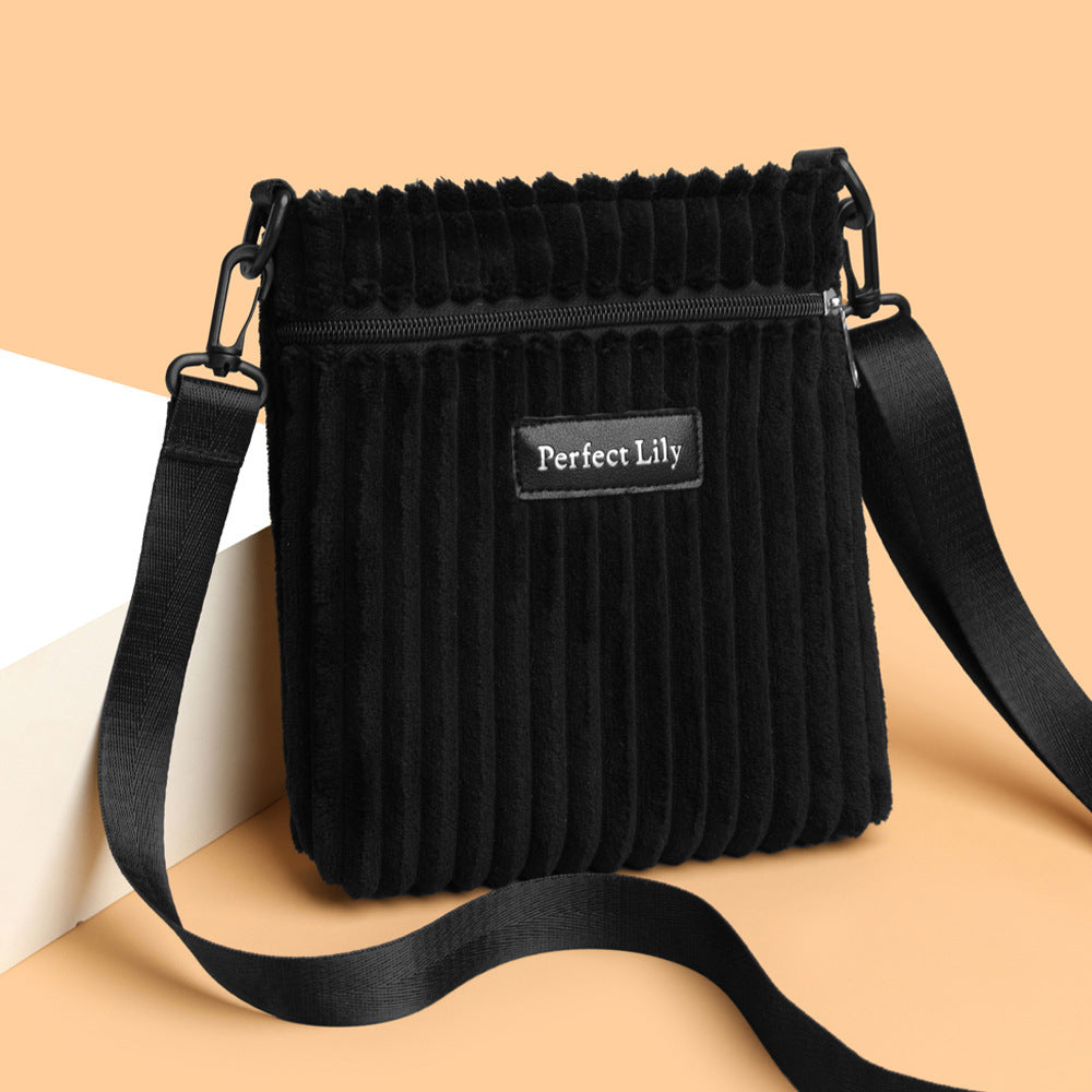 Women's Leisure Corduroy Shoulder Messenger Bag