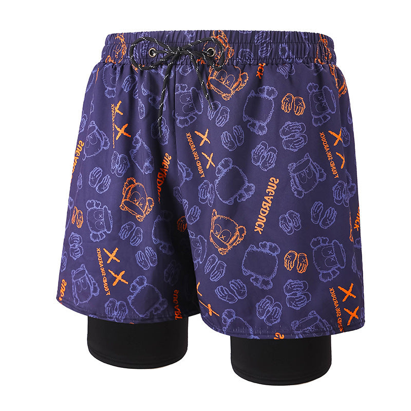 Anti-embarrassment Men's Swimming Trunks