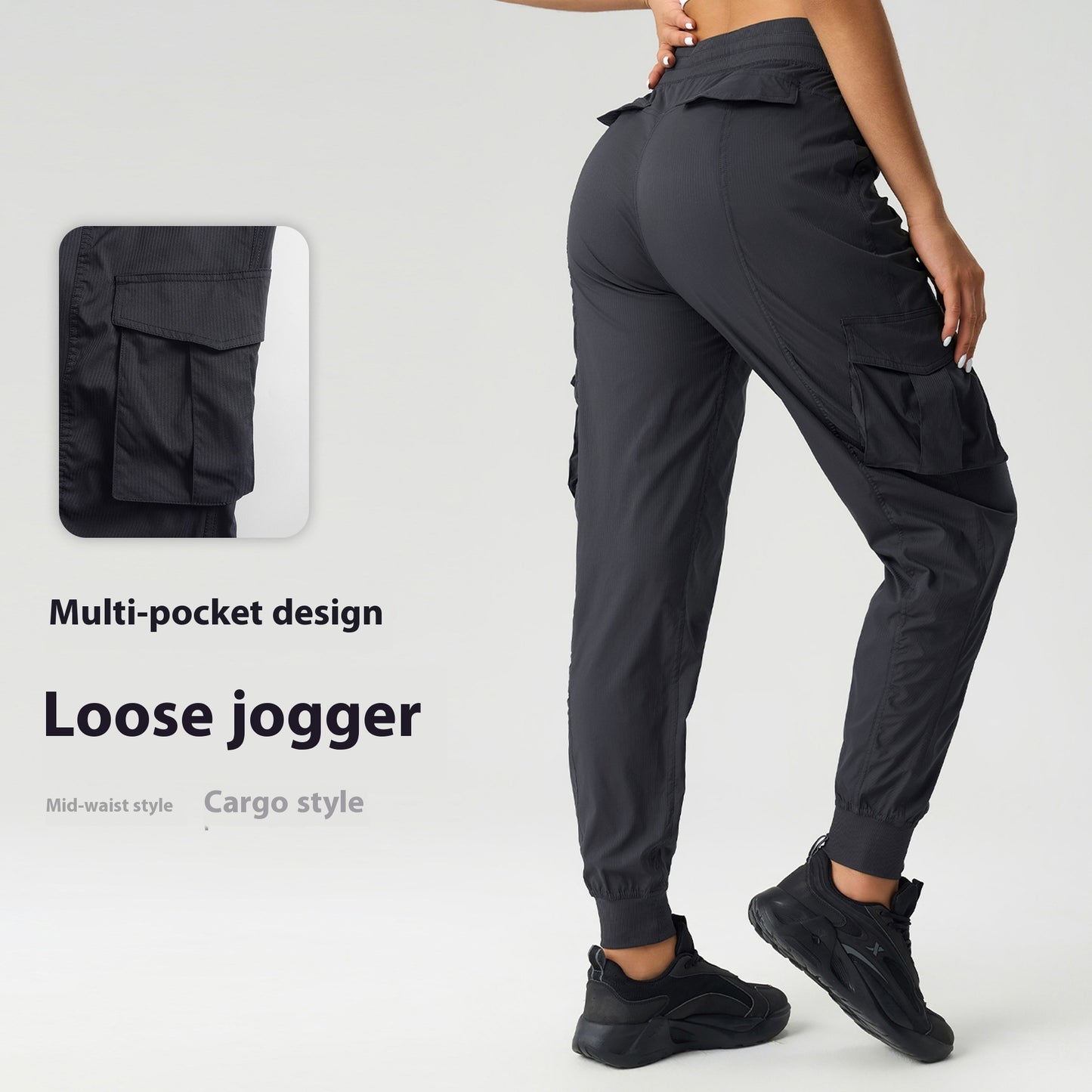 Outdoor Loose Tappered Mid-waist Overalls Women's Thin Quick-drying Breathable