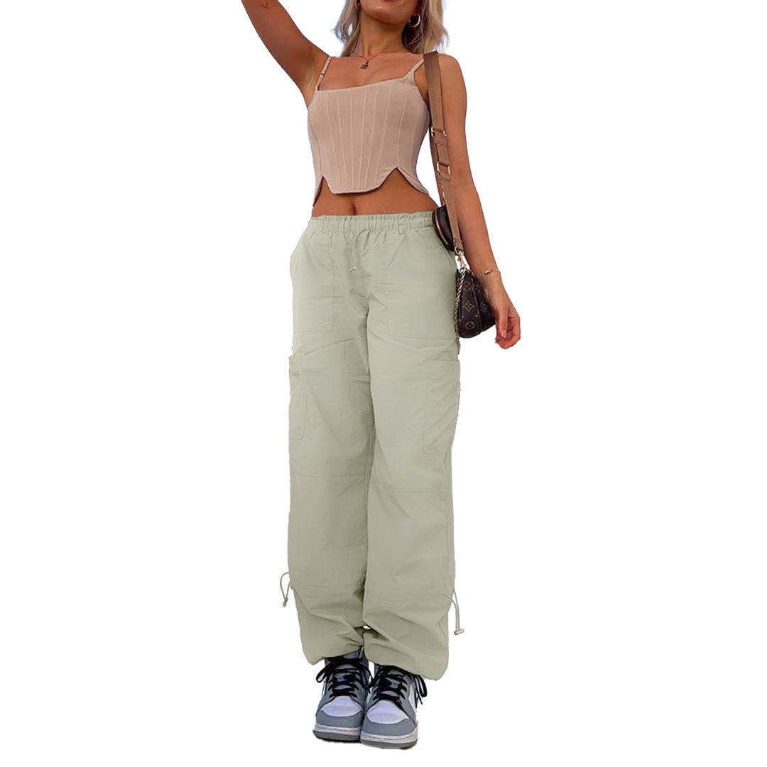 Multi-bag Straight Cargo Casual Pants
