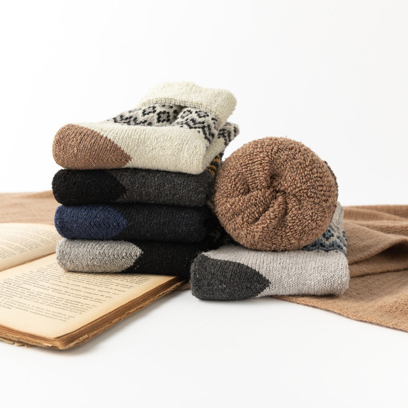 Men's And Women's British Style Extra Thick Thermal Socks
