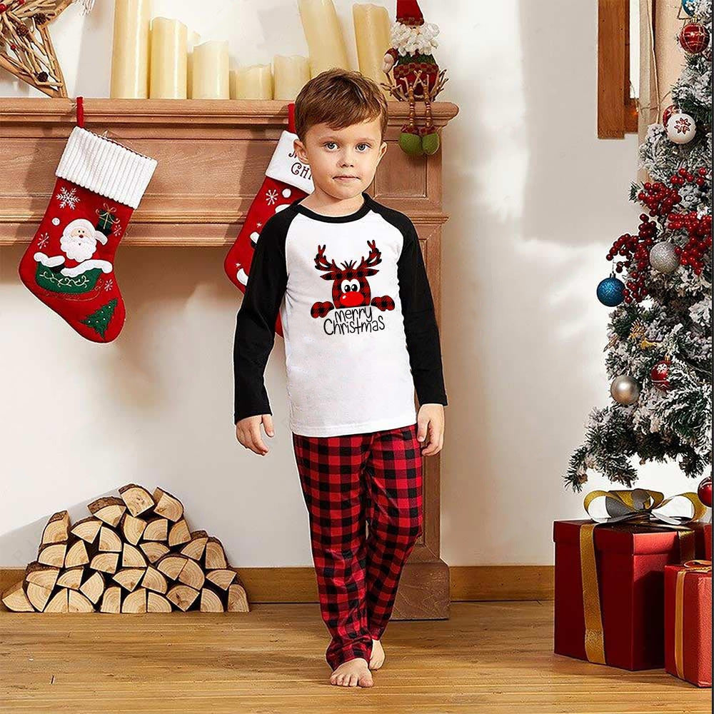 Christmas Printed Homewear Deer Pattern Parent-child Suit