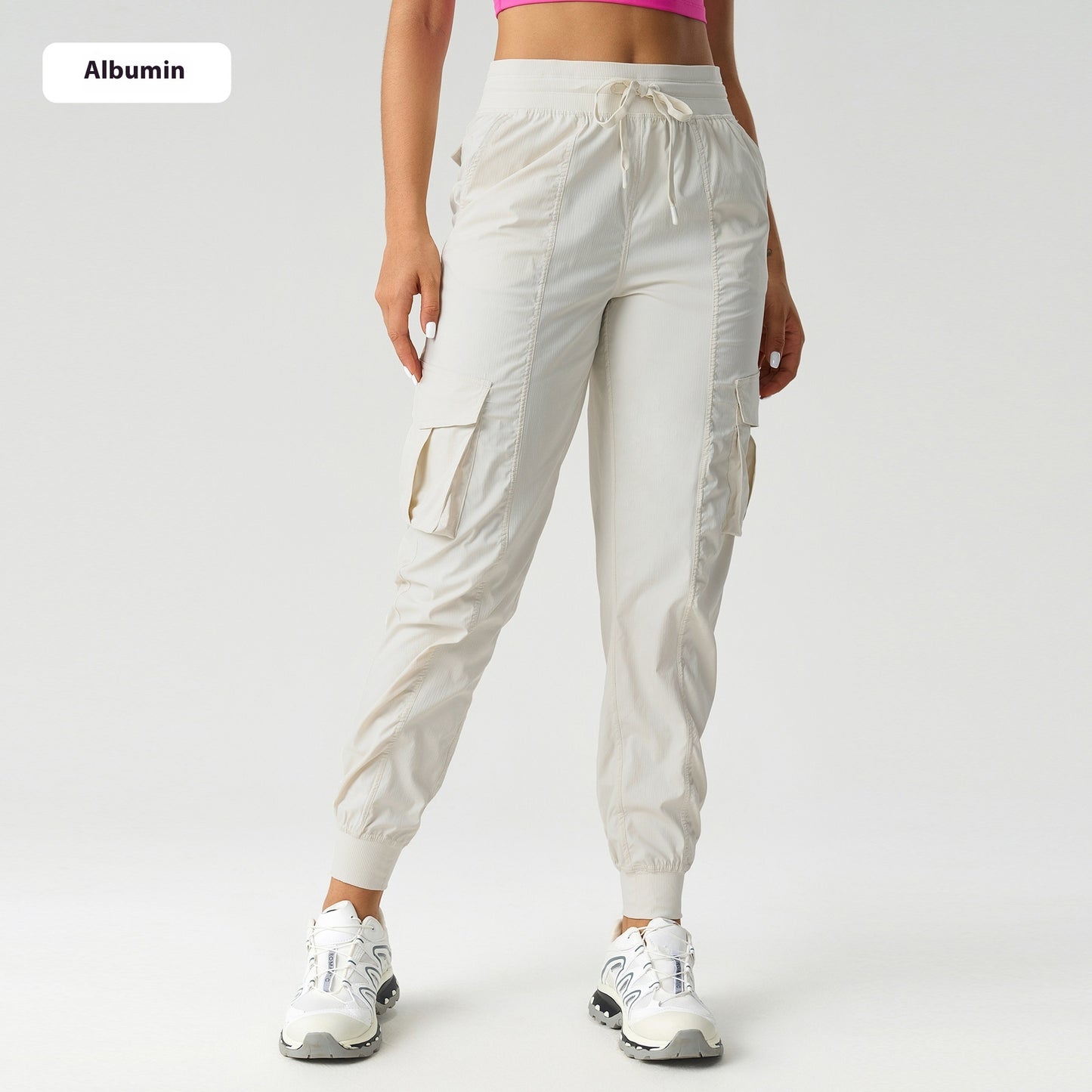 Outdoor Loose Tappered Mid-waist Overalls Women's Thin Quick-drying Breathable