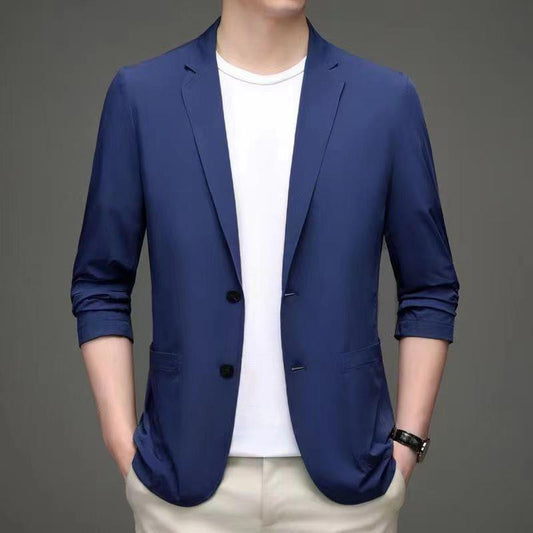 Thin Solid Color Men's And Women's Casual Small Suit Korean-style Business Single Western Sun-proof Suit Jacket