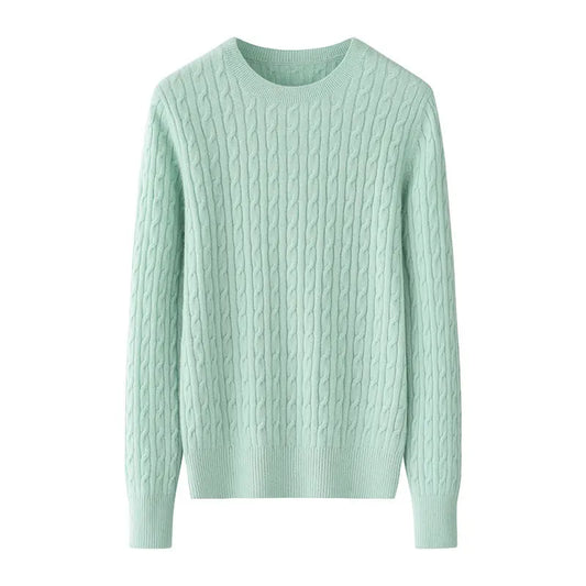 Round Neck Sweater Women's Pure Cashmere Sweater Nipaaj