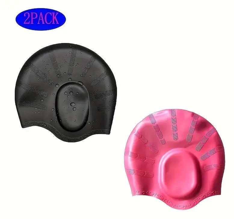 Adults Swimming Caps Men Women Long Hair Waterproof null