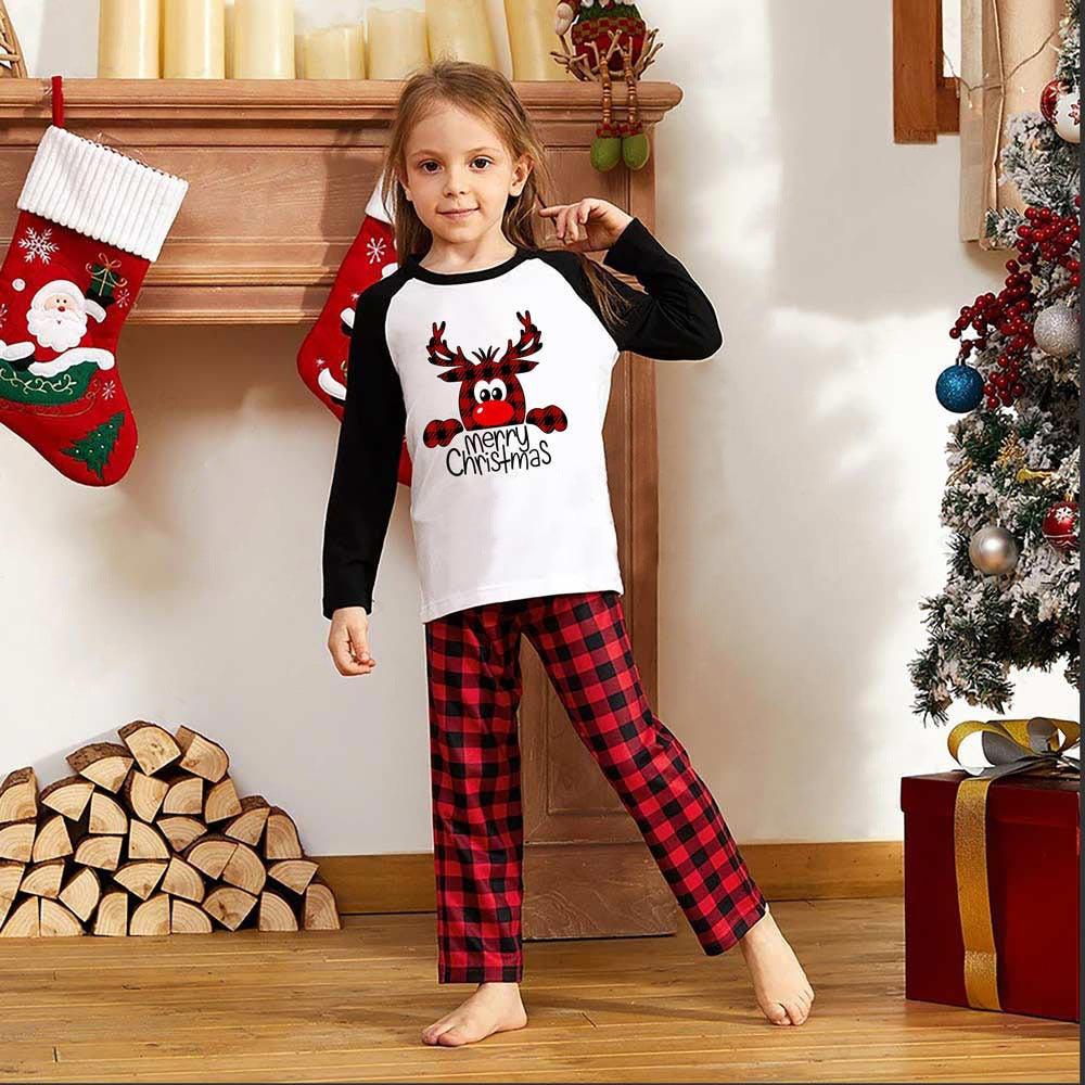 Christmas Printed Homewear Deer Pattern Parent-child Suit