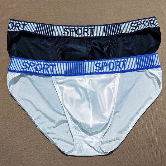 Ice Silk Men's Underwear High Slit Triangle Close-fitting Shorts