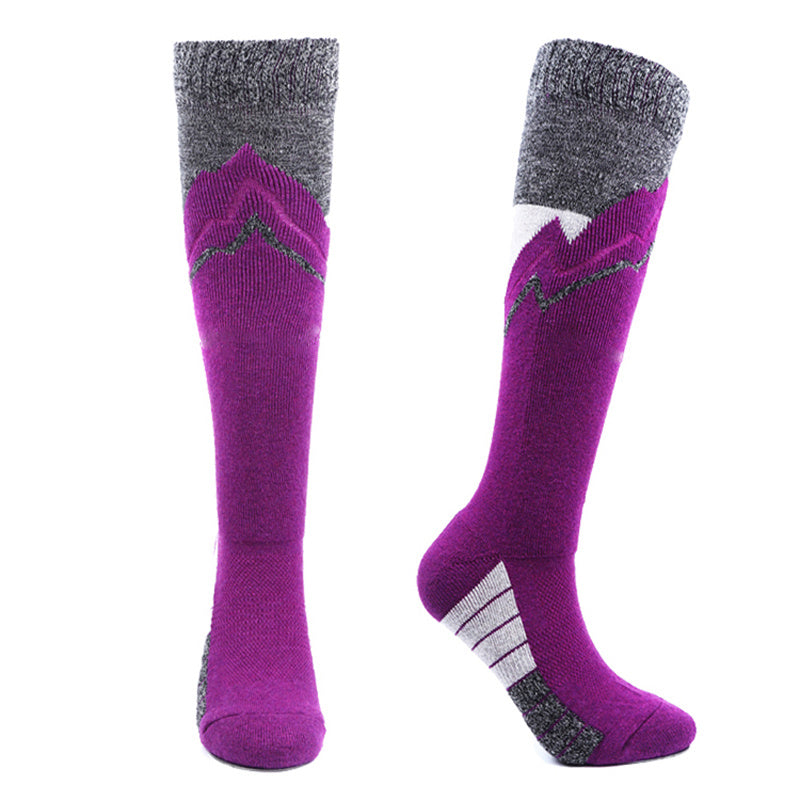 Outdoor Cycling Warm High Wool Padded Couple Socks