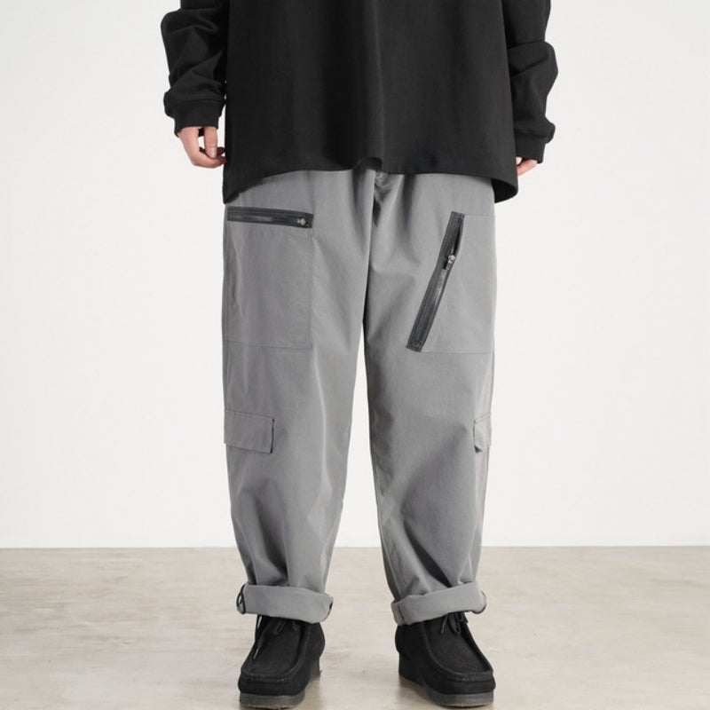 Waterproof Oversized Multi Pocket Zip Trousers