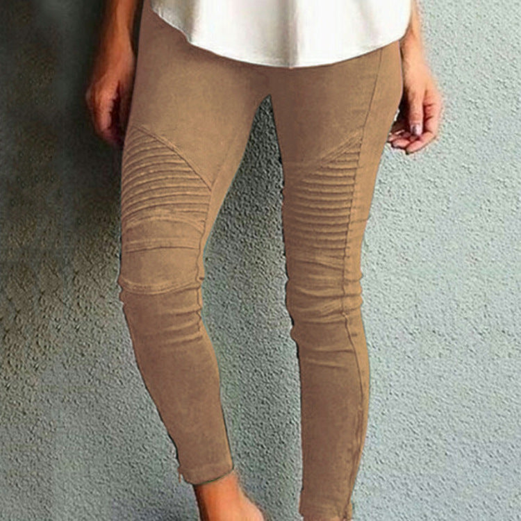 Women's Fashion Casual Skinny Pants Slim Fit Tight Elastic Pants