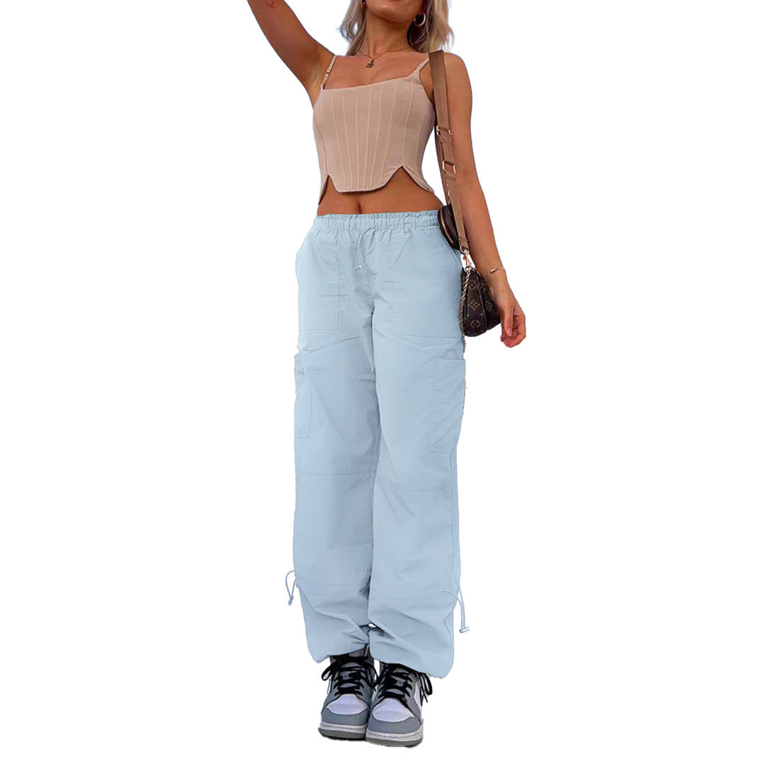 Multi-bag Straight Cargo Casual Pants