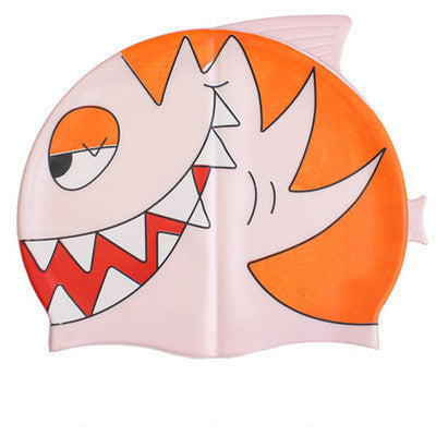 Silicone Children's Swimming Cap Cute Cartoon