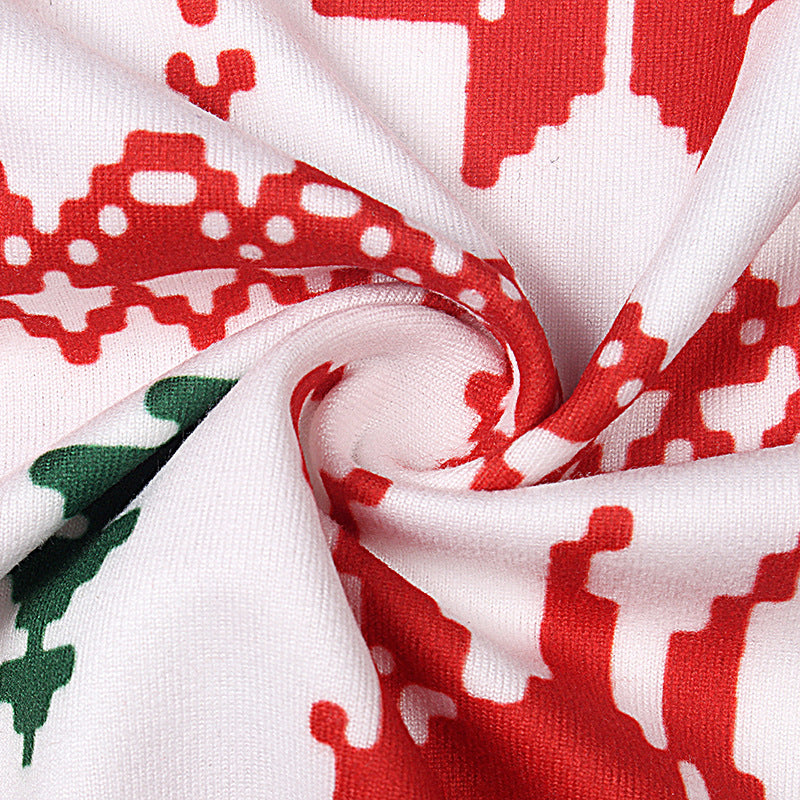 Printed Long-sleeved Casual Parent-child Suit