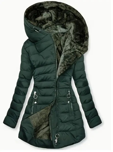 Zip-up Hoodie Puffy Coat null