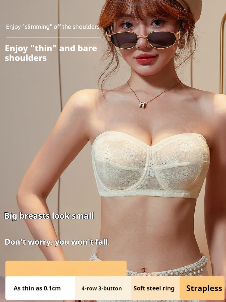 Summer Ultra-thin Strapless Underwear For Women Non-slip Push Up Invisible Tube Top