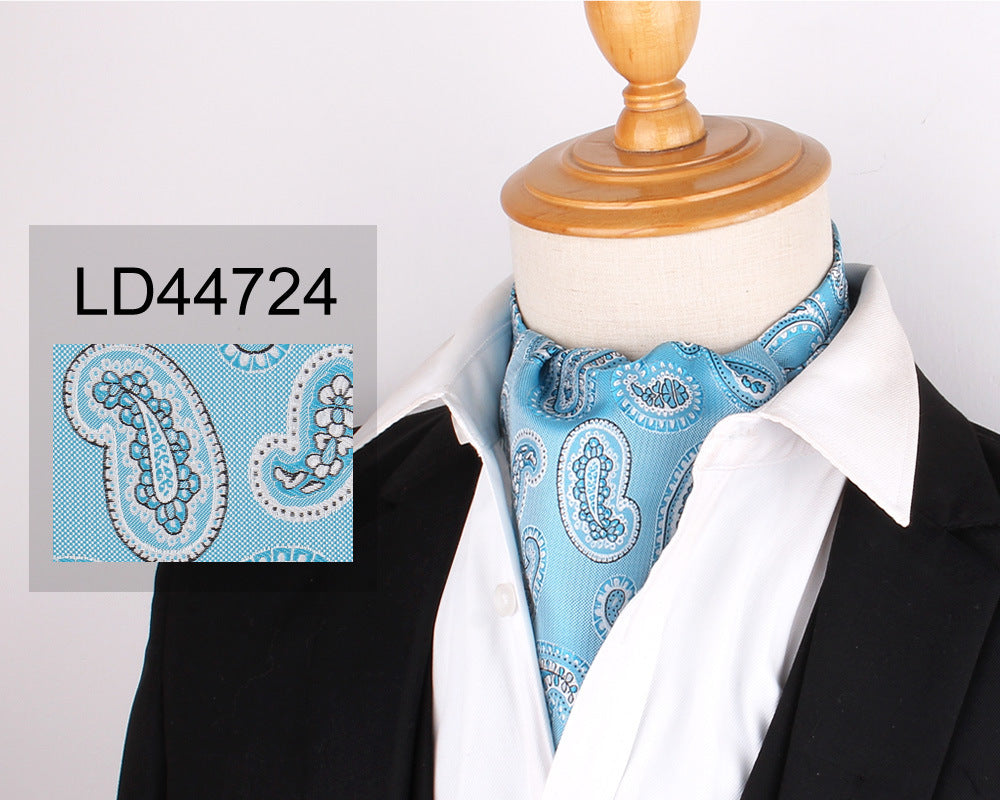 Men's Scarf Silk Floral Collar Mouth Napkin