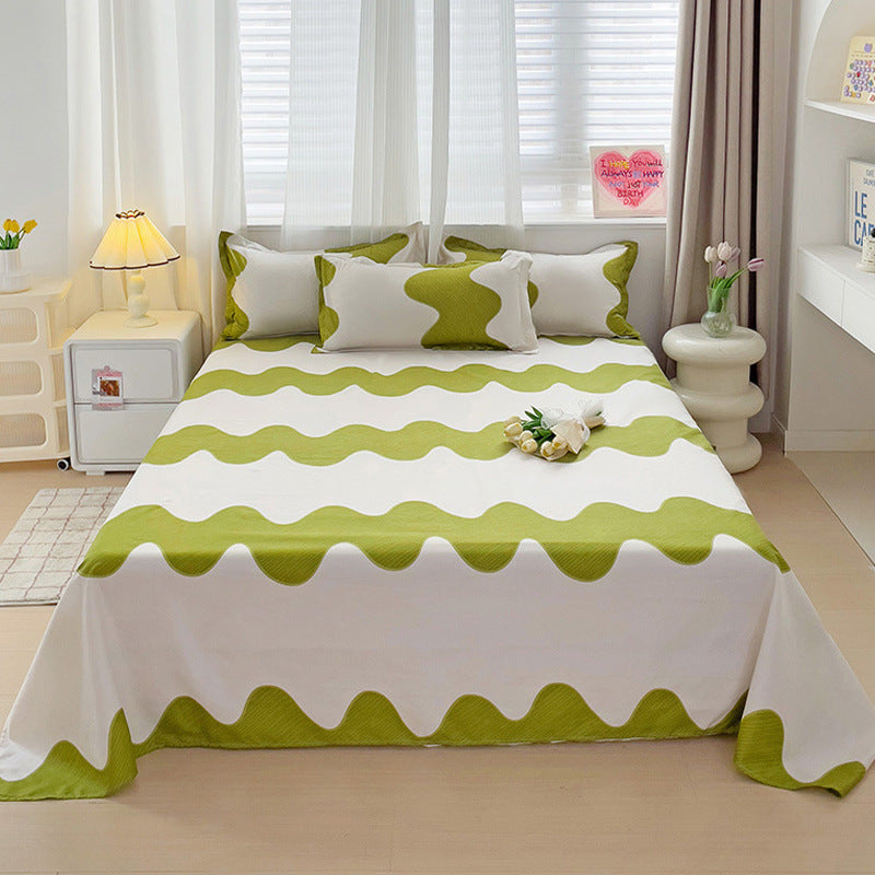 Summer Washed Cotton Bed Sheet Student Dormitory