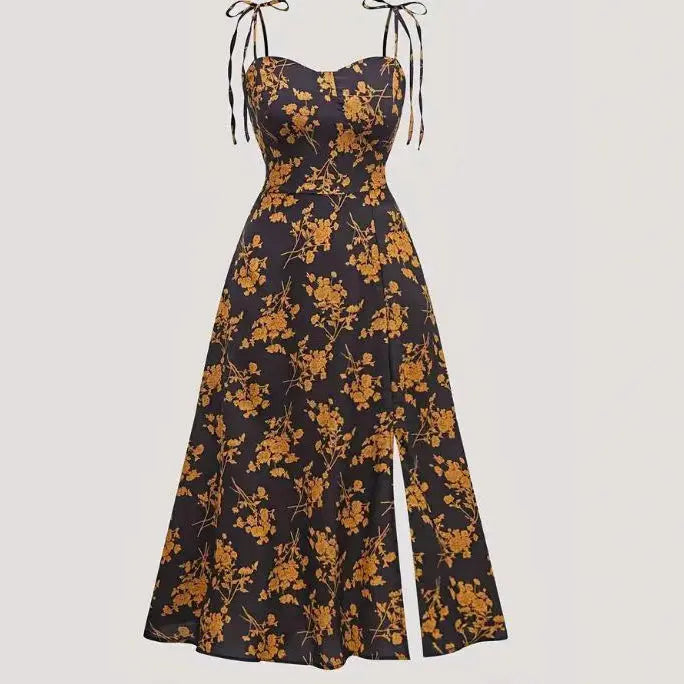 Waist-tight Sexy Floral Slimming Sling Dress null
