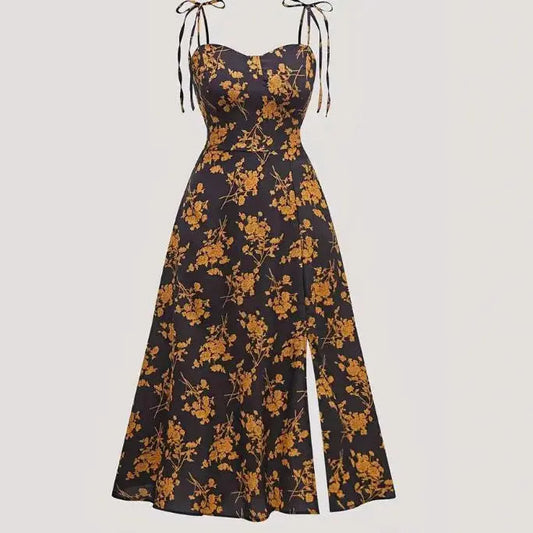 Waist-tight Sexy Floral Slimming Sling Dress null