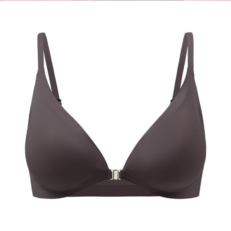 Women's Underwear Thin Small Breast Push Up Women's Front Buckle Backless Bra
