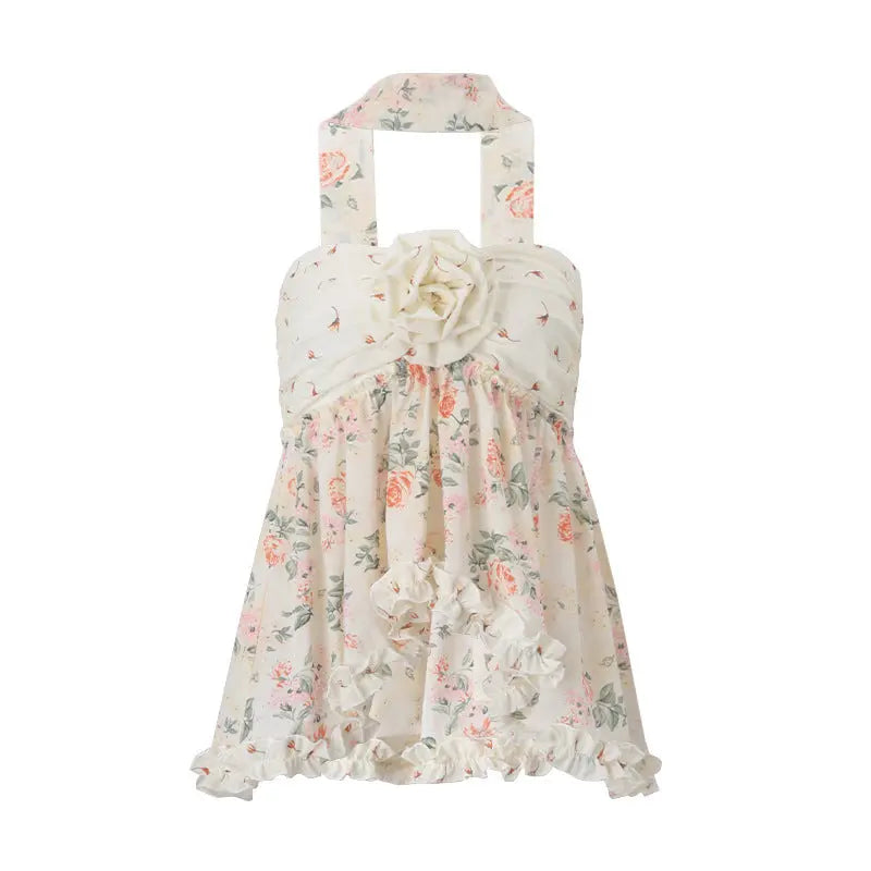 Women's Floral Chiffon Top Tube Loose Vest null