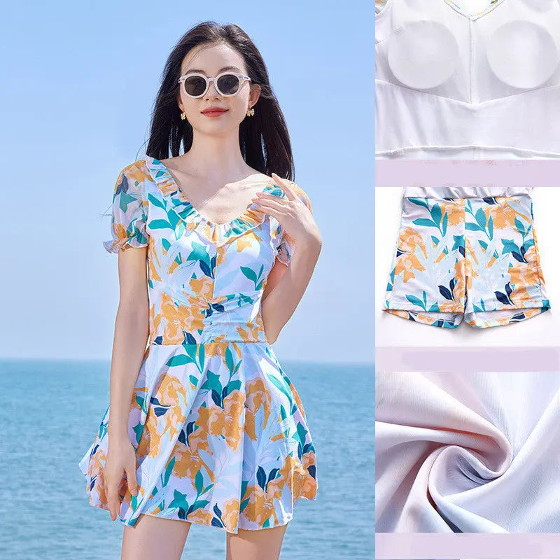 Fairy Swimming Dress High Waist Swimsuit For Women null
