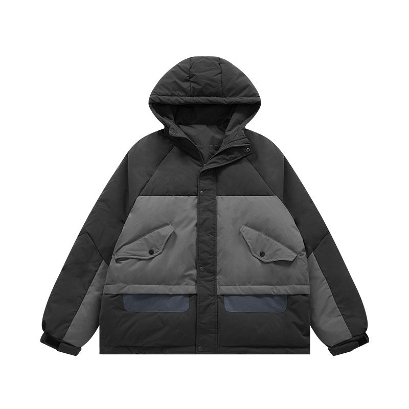 Men's Clothing Retro Workwear Down Jacket Trendy Brand New 90 White Duck Down Jacket