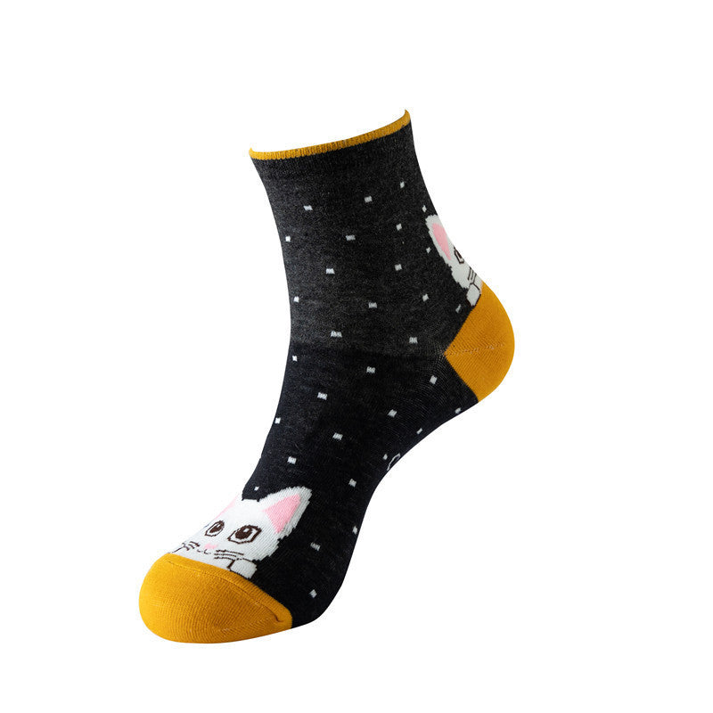Mid-calf New Cat Pattern Women's Socks