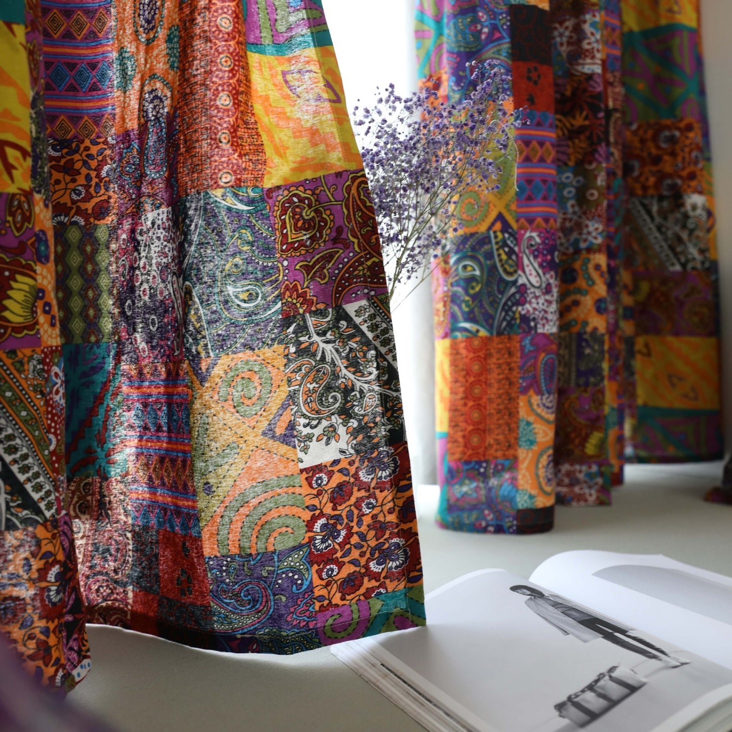 Bohemian Retro Style Study Cotton Linen Curtain