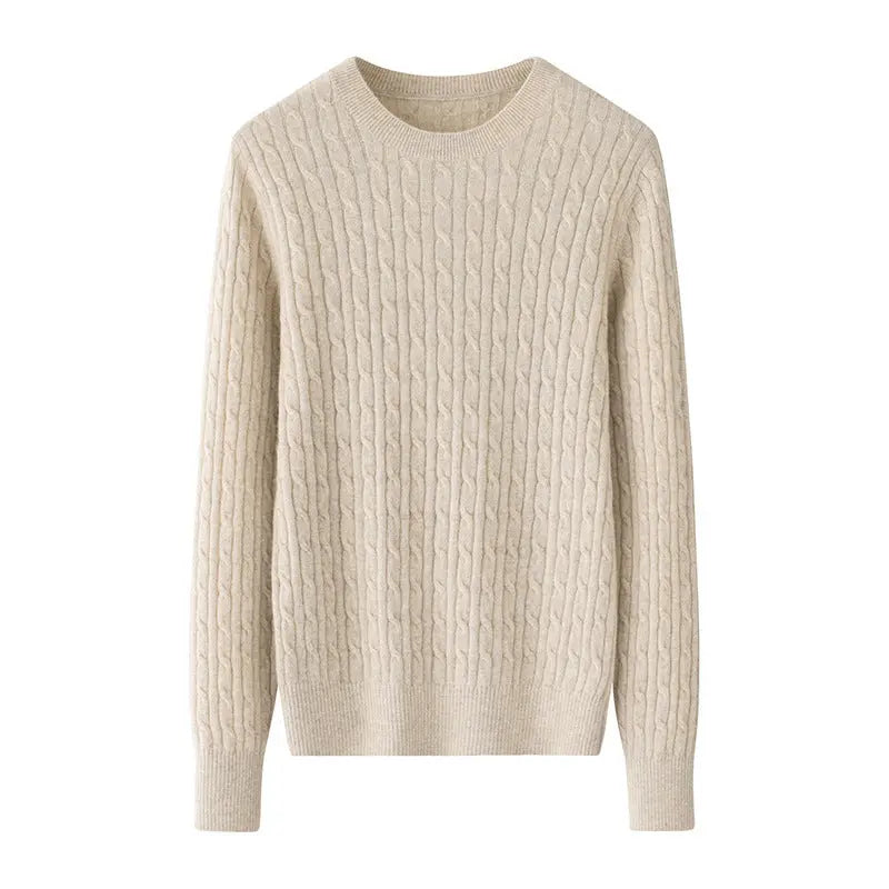 Round Neck Sweater Women's Pure Cashmere Sweater Nipaaj