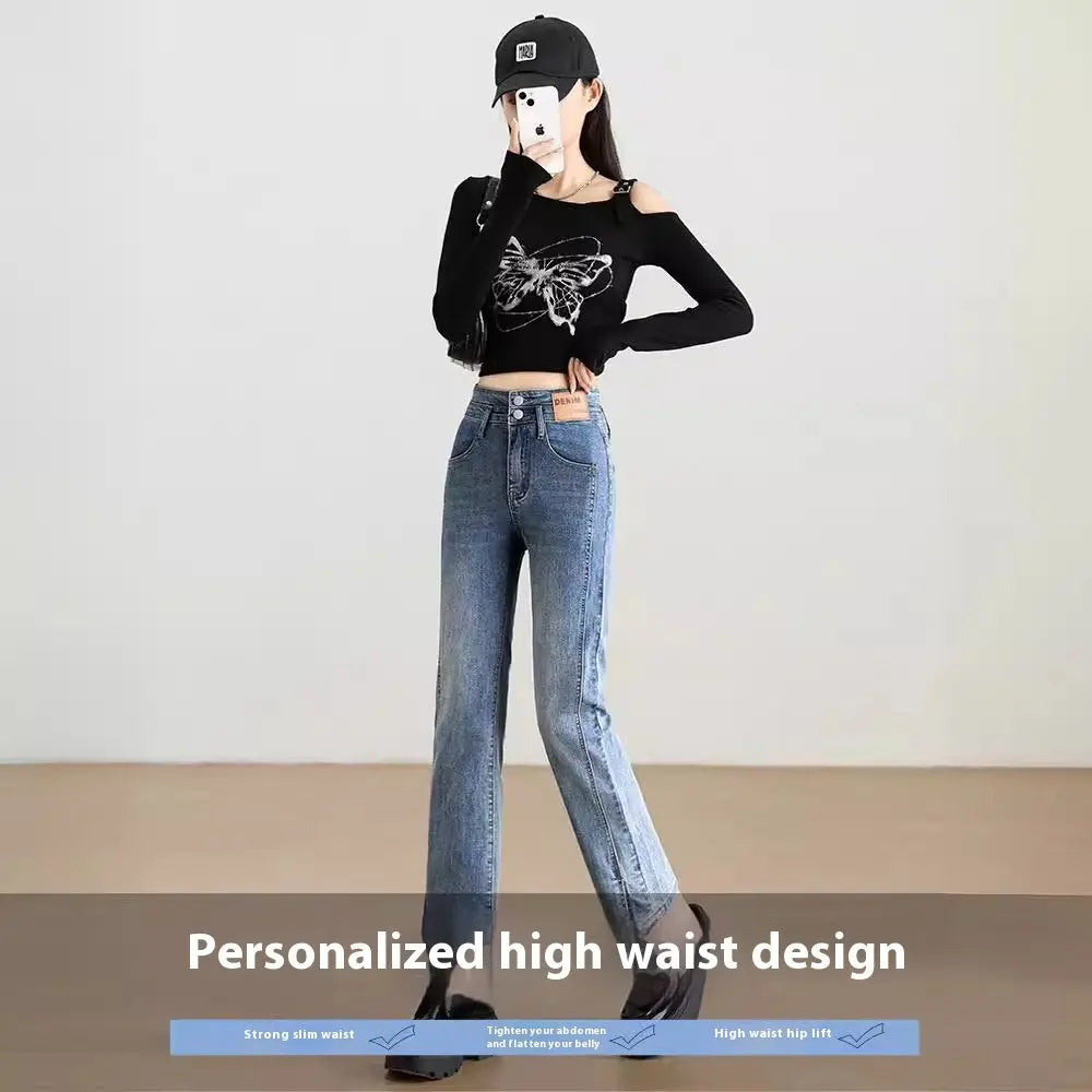 High Waist Slimming And Fashionable Design Popular Ankle-length Cigarette Pants Nipaaj