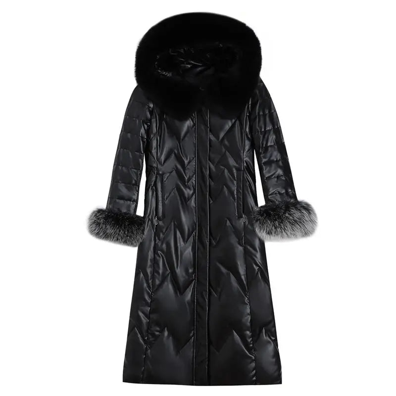 Women's Fashion Fox Fur Collar Hooded Jacket null